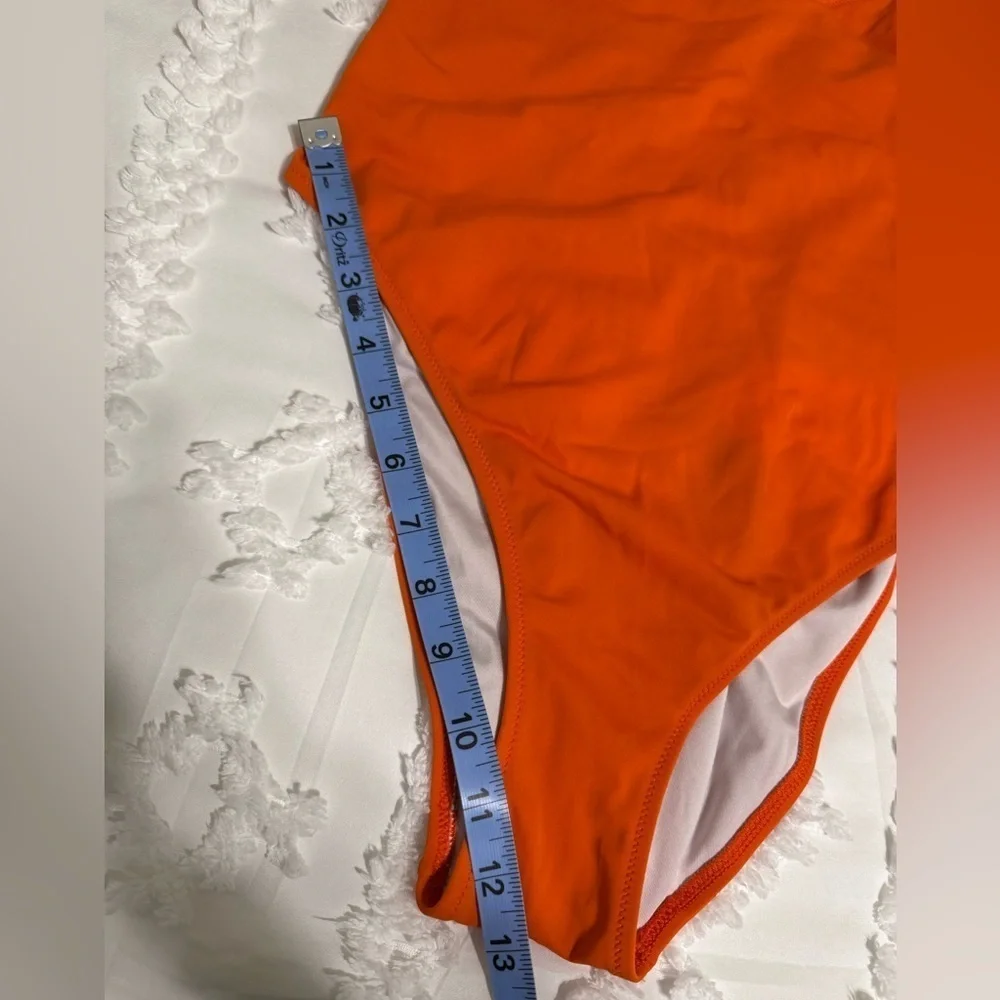 Pink by VS Orange One-Piece Swimsuit Size Large